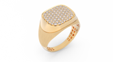 18K Gold & Diamond Ring For Men KRC60141